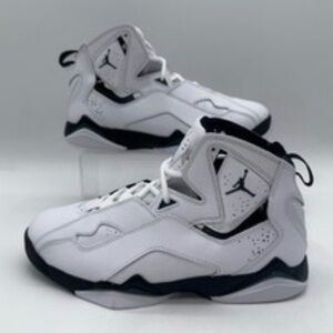 Jordan Kids White and Black High-Top Basketball Sneakers